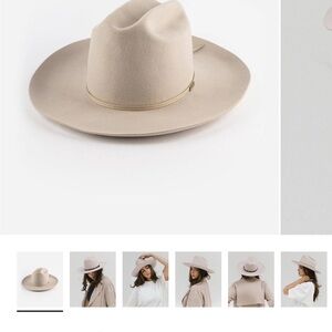 GIGI PIP Wide-Brim Fedora in Light Taupe